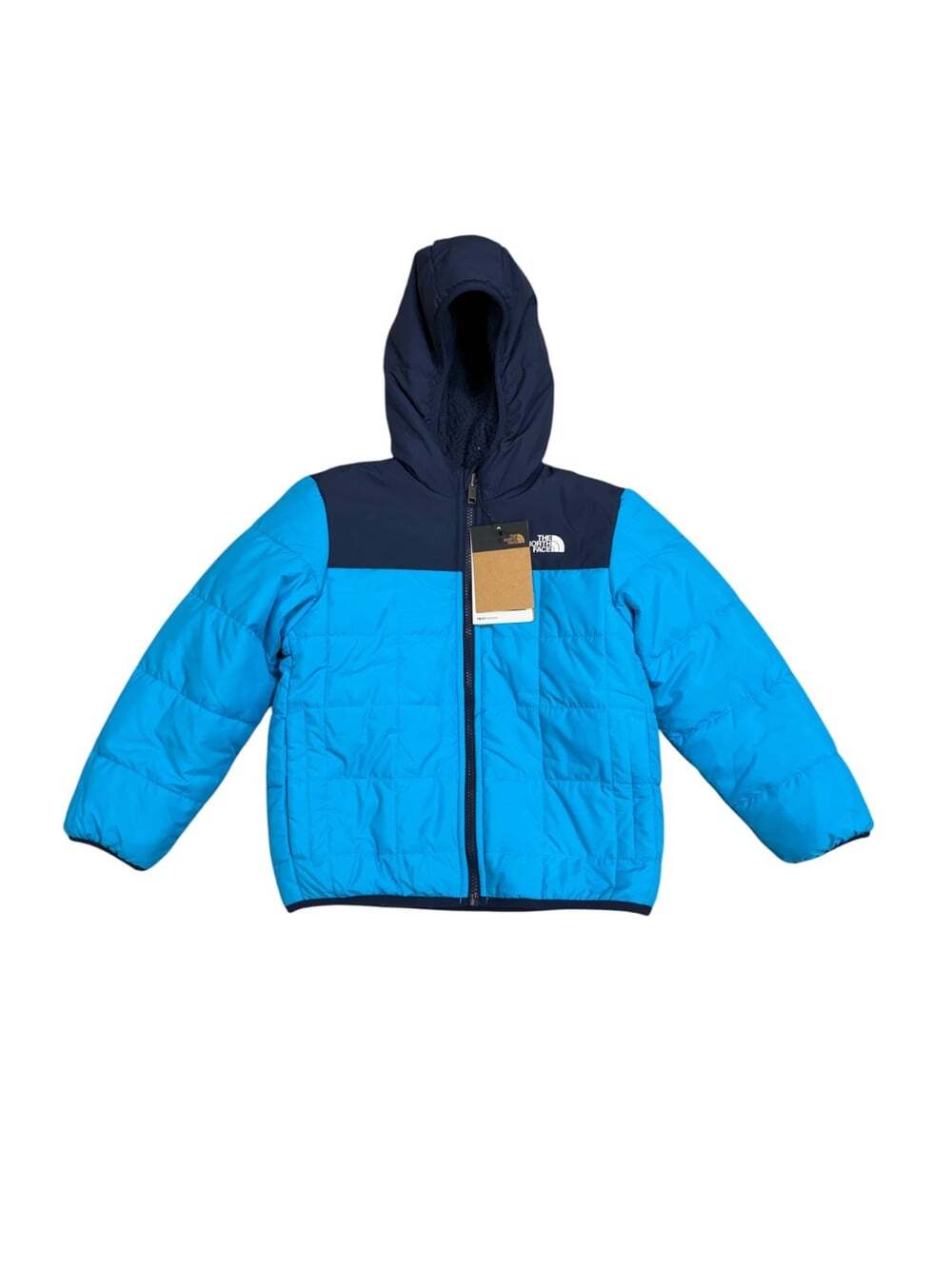 The North Face Reversible Shasta Jacket Kids 7 Blue Heatseeker NWT